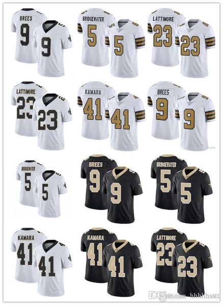 

men new orleans youth saints 9 drew brees 41 alvin kamara 23 marshon lattimore 5 teddy bridgewater football jerseys, Black;red