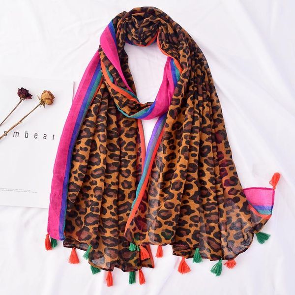 

royalmaybe bali yarn long leopard pattern gauze seaside beach towel foreign trade export cotton scarf shawl1, Blue;gray