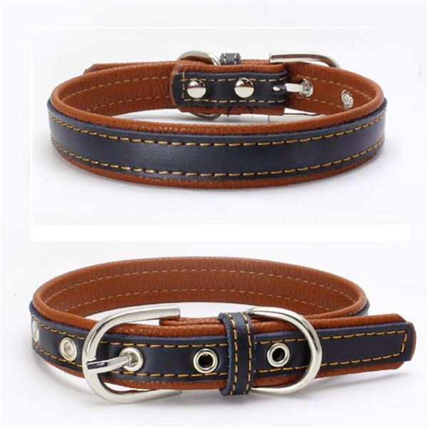 

double leather dog collar thickened pet collar traction rope large dog harness pitbull dog accessories pet products bbygda xmhyard