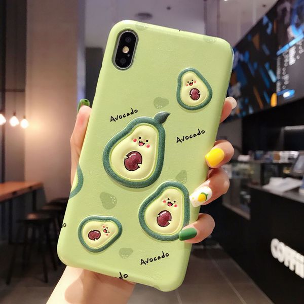 

творческий трехмерный защитный чехол для милого мобильного телефона avocado