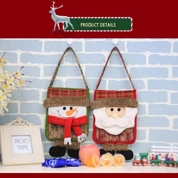 

2020 christmas gift bag candy bag xmas decoration santa claus snowman candy wine bottle bags home party event supplies
