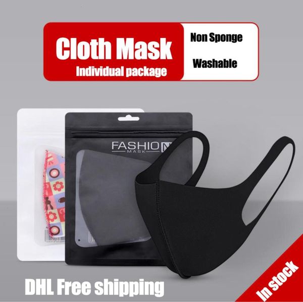 

package stock washable in individual reusable cloth fashion mouth face mask anti dust dhl ing