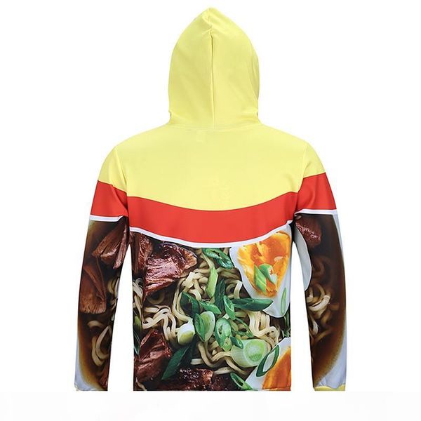 

wholesale-raisevern 2016 new style 3d hoodie ramen noodle soup hd print sweatshirt pork chicken beef funny hooded pullovers m-3xl, Black