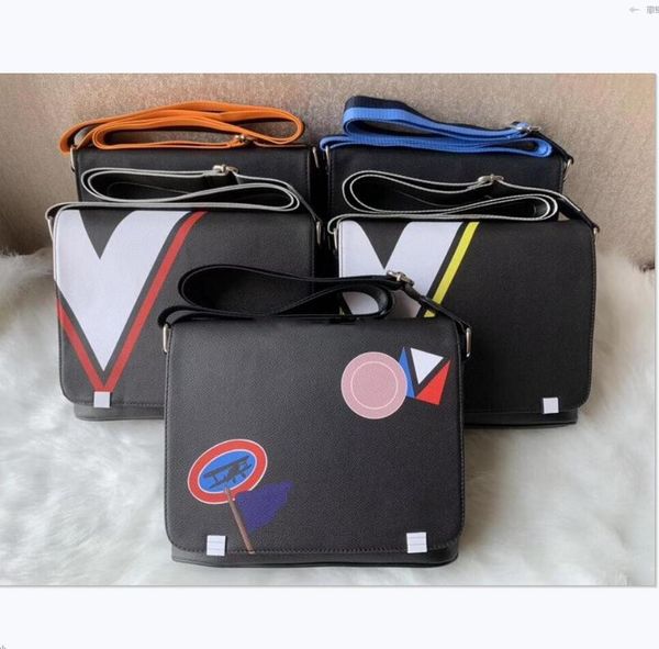 

2021 new 5 colors men's bag men genuine leather handbag black briefcase lapshoulder bag messenger bag