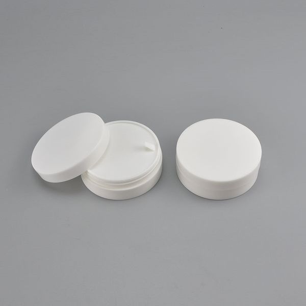 

100g white empty plastic jar cream pot with lids tin cosmetic container storage box fast shipping f3965