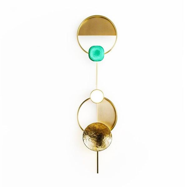 

post modern light luxury wall lamps living room wall lights creative fashion designer deco full copper bedroom led lights