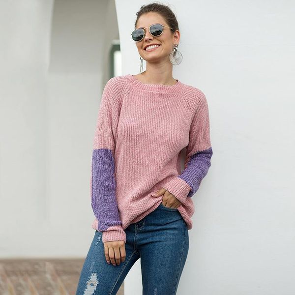 

women's sweaters women's black and white pullover round neck sweater for autumn winter 2021 cute knitted women sweaters1, White;black