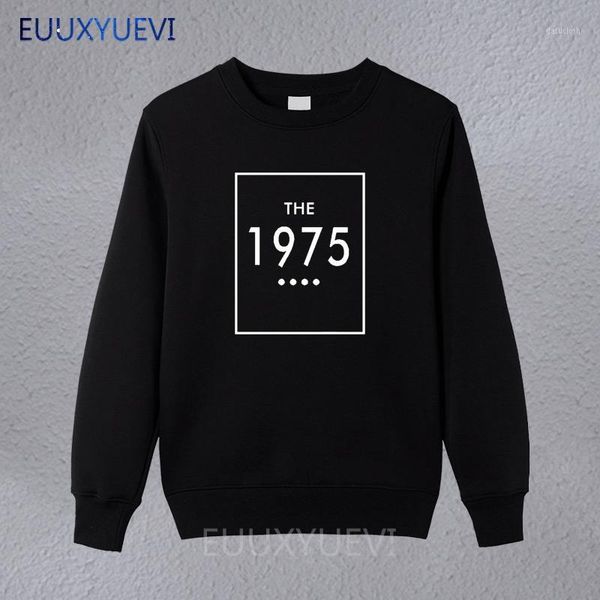 

the 1975 print men pullover casual funny sweatshirts for man black white hoodies funny hipster rock band drop ship euu2-181
