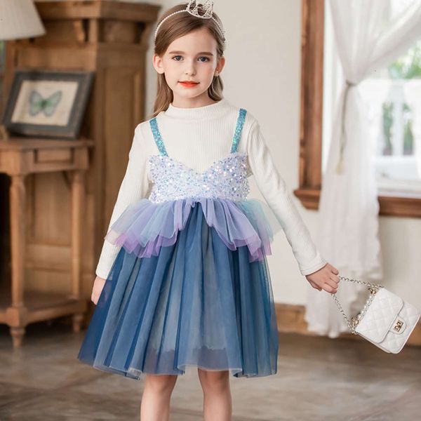 

winter little girls' new girl's 2020 autumn poncho princs medium and large children's plush thickened drs lyxy lyxy, Red;yellow