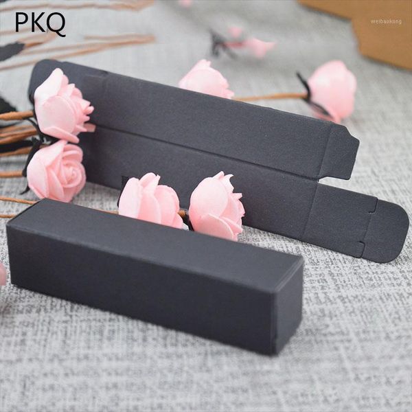 

gift wrap 50pcs black kraft paper box small lipstick packaging boxes mini storage blank present 2.5x2.5x8.5cm1