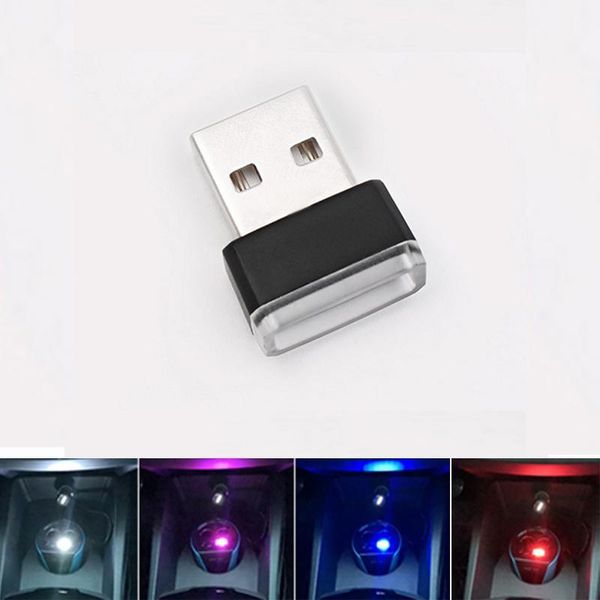 

interior&external lights 4pcs mini led car light auto interior usb atmosphere plug and play decor lamp emergency lighting pc products1