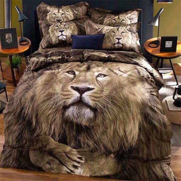 

king of lion children duvet/doona cover set king  single size boutique bedding set