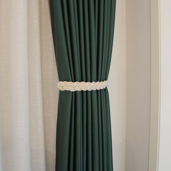 

1pc magnetic curtain tiebacks hand woven cotton room accessories curtain holder clip rope strap buckle curtain tie back h qylyyl