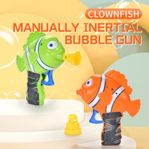 

animal bubble gun clownfish hand inertia bubble gun toys selling outdoor play toys wholesale bubble gun