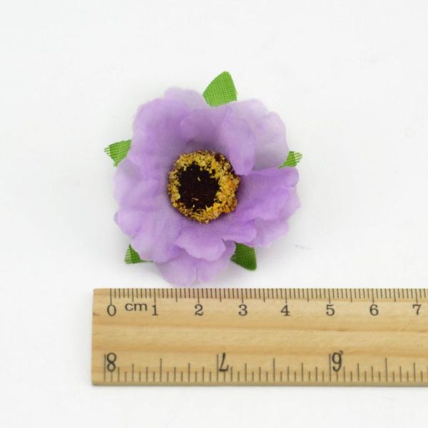 

30pcs/lot 4cm mini silk cherry blossoms small artificial rose flowers heads poppy wreath wedding decoration for scra bbyvep