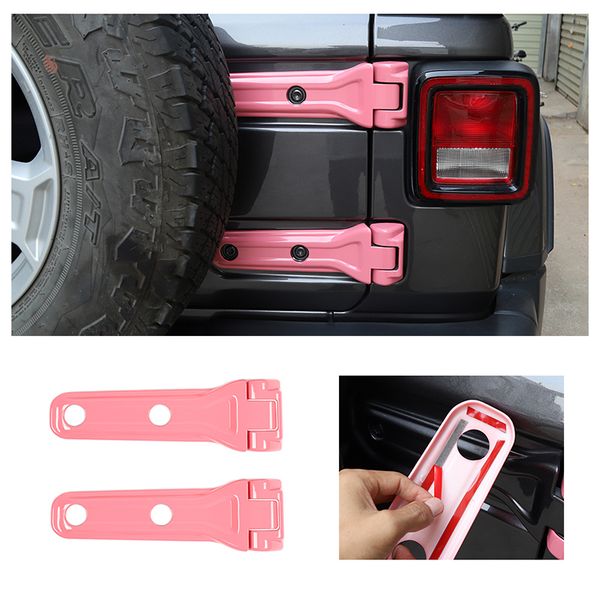 

abs tailgate door spare tire hinge cover trims decoraion for jeep wrangler jl 2018 up pink