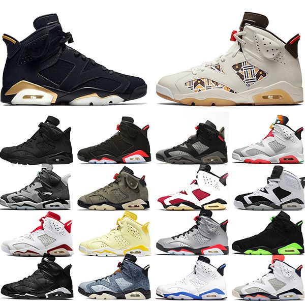 

jumpman men basketball shoes 6 6s carmine dmp black infrared washed denim unc mens trainers sports sneakers runners size 40-47