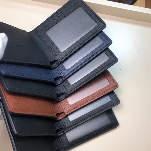 

6 colors genuinel leather mens short wallet with box luxurys designers wallet womens wallet purse credit card holder 888, Red;black