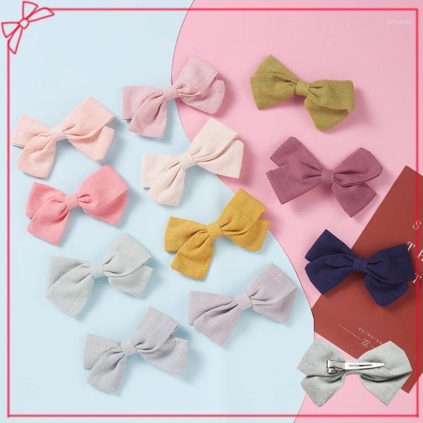 

korea candy color bow hair clips for baby girls simple design hairpins cute colorful solid hair accessories small fresh style1, Slivery;white