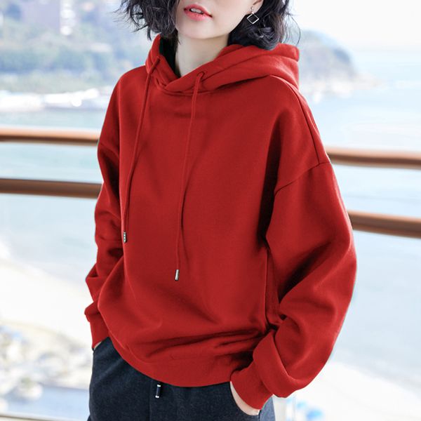 

2021 new female winter casual hoodie sweatshirt i238, Black
