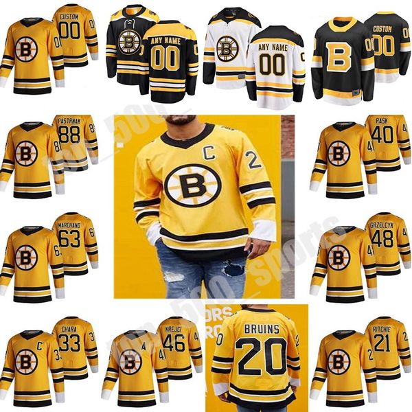 

boston bruins 2021 reverse retro hockey jerseys mens torey krug jersey 33 zdeno chara david krejci tuukka rask cam neely gold custom stitche, Black;red