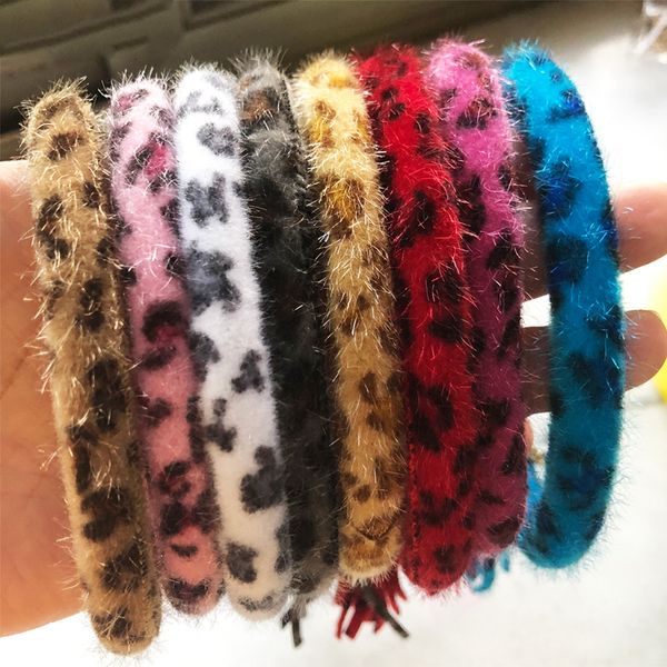 

factorynpm6tassel leopard bracelet keyring 8 colors velvet holder bangle wristlet keychain circle key ring fashion jewelry ooa7563o