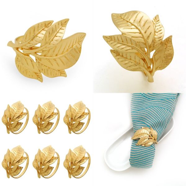 

alloy napkins buckle leaves mouth cloth rings fashion resistance to fall napkin ring universal new pattern 4 6lr j1