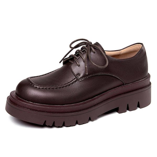 

genuine 2021 new woman lace up to spring see pumps ladies shoes yqmb, Black