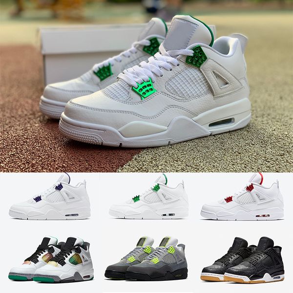 

with box) rasta red purple metallic 4 4s basketball shoes neon what the do the right thing bred basketball shoes men sports sne