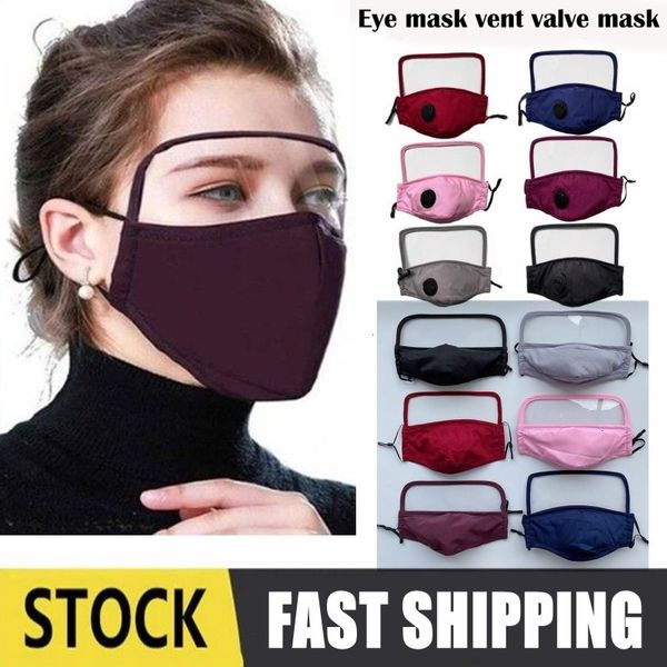 

2 in 1 with eye dustproof washable cotton valve cycling reusable mask protective face shield dwd977
