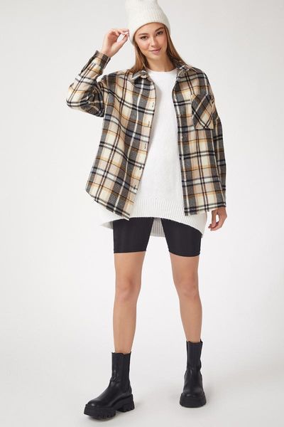 

happiness ist. women temporary shed lumberjack shirt dd00765, White