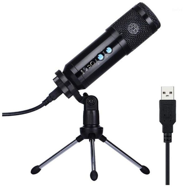 

usb condenser computer microphone plug&play noise canceling mute key deskstand for tik tok livestreaming gaming lapmic1