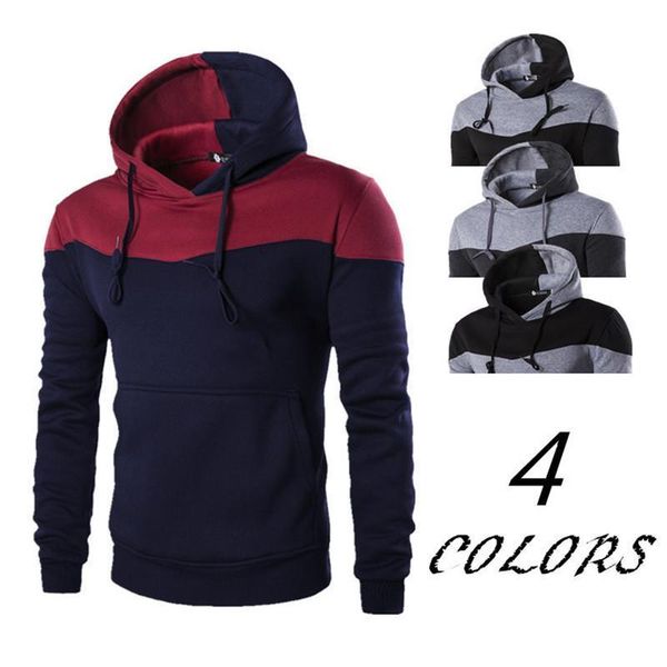 

2021 new spring men hoodie sweatshirt slim fit fleece hooded pullover hip hop jacket hoody sportswear sweatshirt male tracksuits, Black