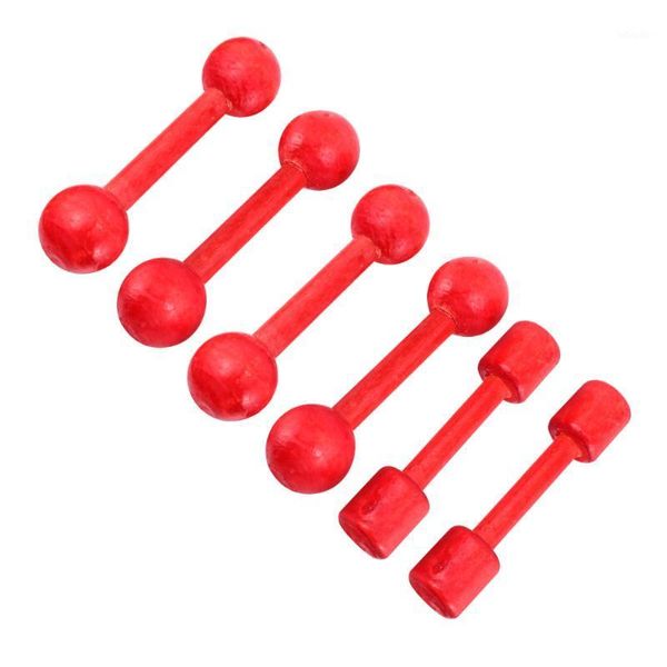 

dumbbells 6pcs kid dumbbell wooden portable red gymnastic hand grip exercise kit for fitness sport children exercise1