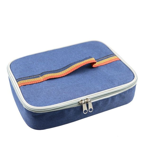 

heat preservation bento handbags four colors oxford cloth sealed insulated coolers pockets eco friendly aluminum foil foods organizer se