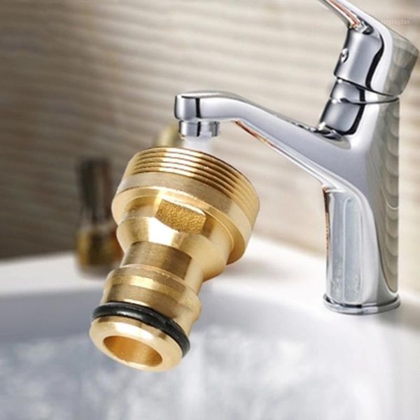 

kitchen faucets 23mm solid brass threaded hose water tube connector tap snap adaptor fitting garden outdoor for washing machine1