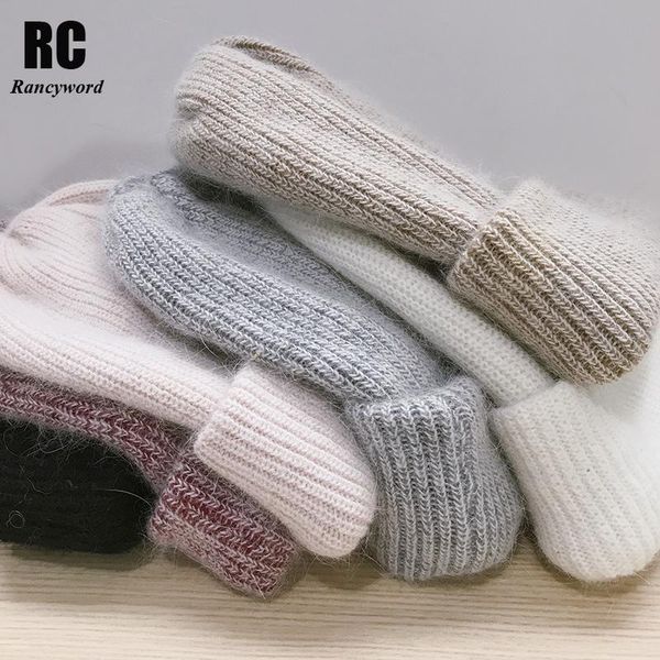

beanie/skull caps [rancyword] women's hats autumn winter knitted wool beanies hat 2021 arrival casual cap good quality female rc1232-1, Blue;gray