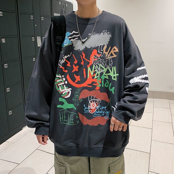 

2021 new autumn spring hoodies sweatpants for black man loose hip hop punk pullover streetwear fashion clothes oversize 5xl zheu