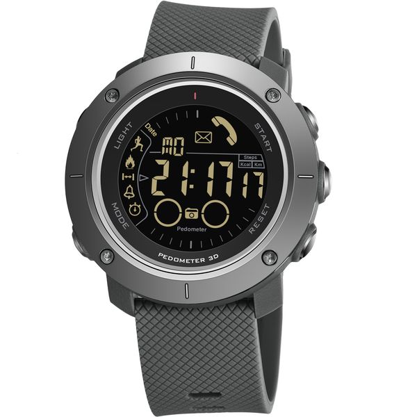 

style bluetooth smart step alert watch supports ios android sports electronic watch men's sports watch, Slivery;brown
