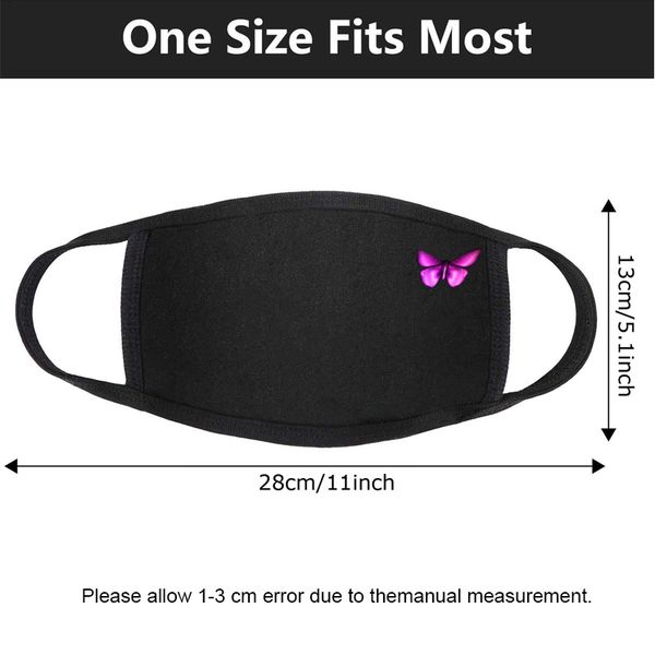 

washable women mask comfortable with reusable butterfly print for outdoor office dustproof face cover masks