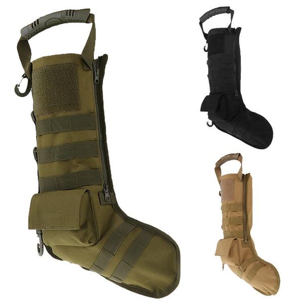 

2020 new christmas socks shaped gift bag / christmas decoration pendant army's accessory bag molle system a4546