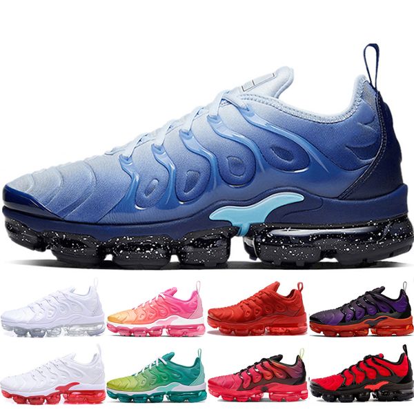 

sports new arrive shoe tn plus running shoes ice blue lemon lime triple white red shark tooth bleached coral black brown men women sneakers