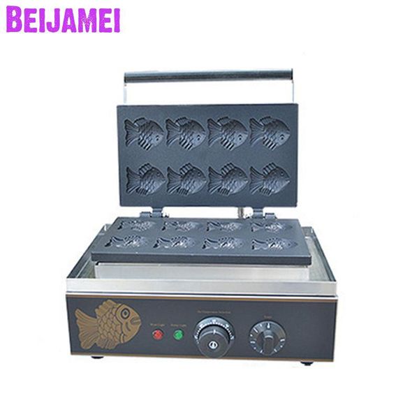 

beijamei 8 pcs small size korea taiyaki machine commercial electric mini fish cake making machine for sale