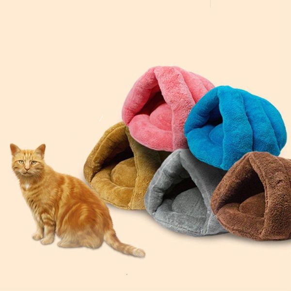 

cat dog pet nest bed soft warm cave house mat puppy fluff bed sleeping bag
