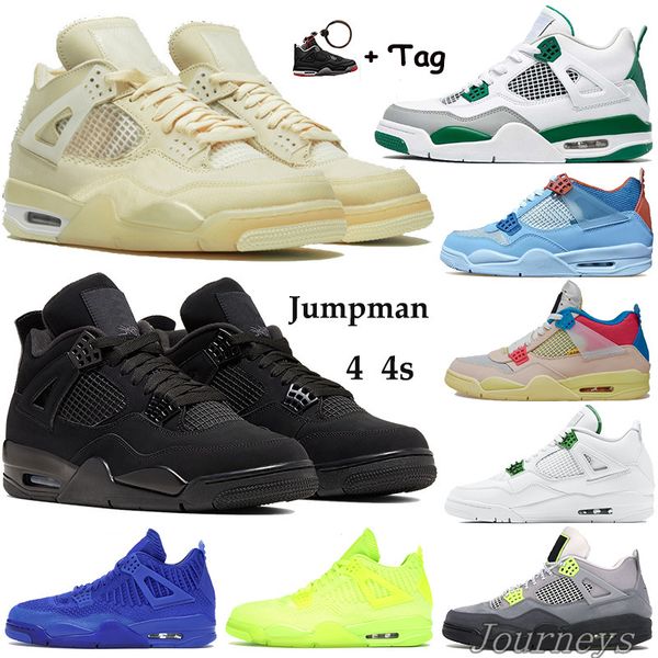 

jumpman 4 4s xwhite union basketball shoes white xsail pine green men trainers se neon black cat 2020 union guava ice noir sneak
