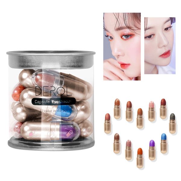 

derol mini 12 colors eyeshadow metallic diamond palette waterproof shinny glitter eye shadow eye cosmetic makeup