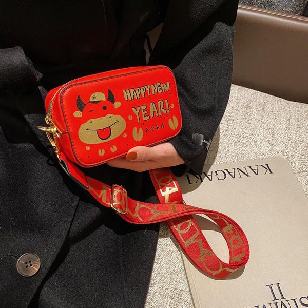 

2020 fashion leather shoulder bag luxury designer mini crossbody bags for women purses and handbags new year cell phone flap red