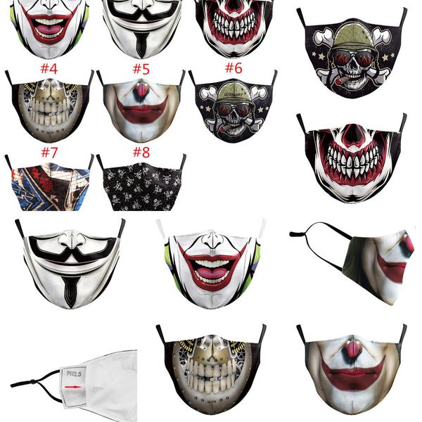 

masks digital print fashion halloween men designer masquerade party joker face slw7