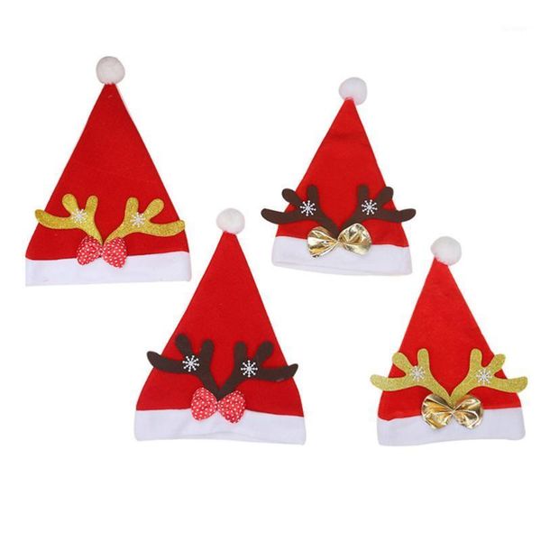 

4pcs christmas hat festival decorations plush christmas hat for xmas decor1
