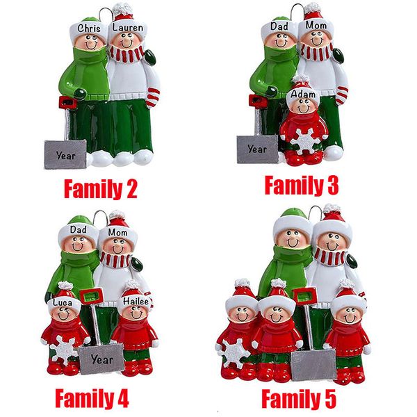 

j7bdornaments survivor 2 christmas quarantine family personalized 3 4 5 6 mask snowman hand sanitized xmas decorating cr